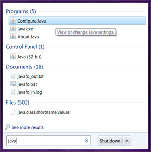IMG Java programos valdymo panelė